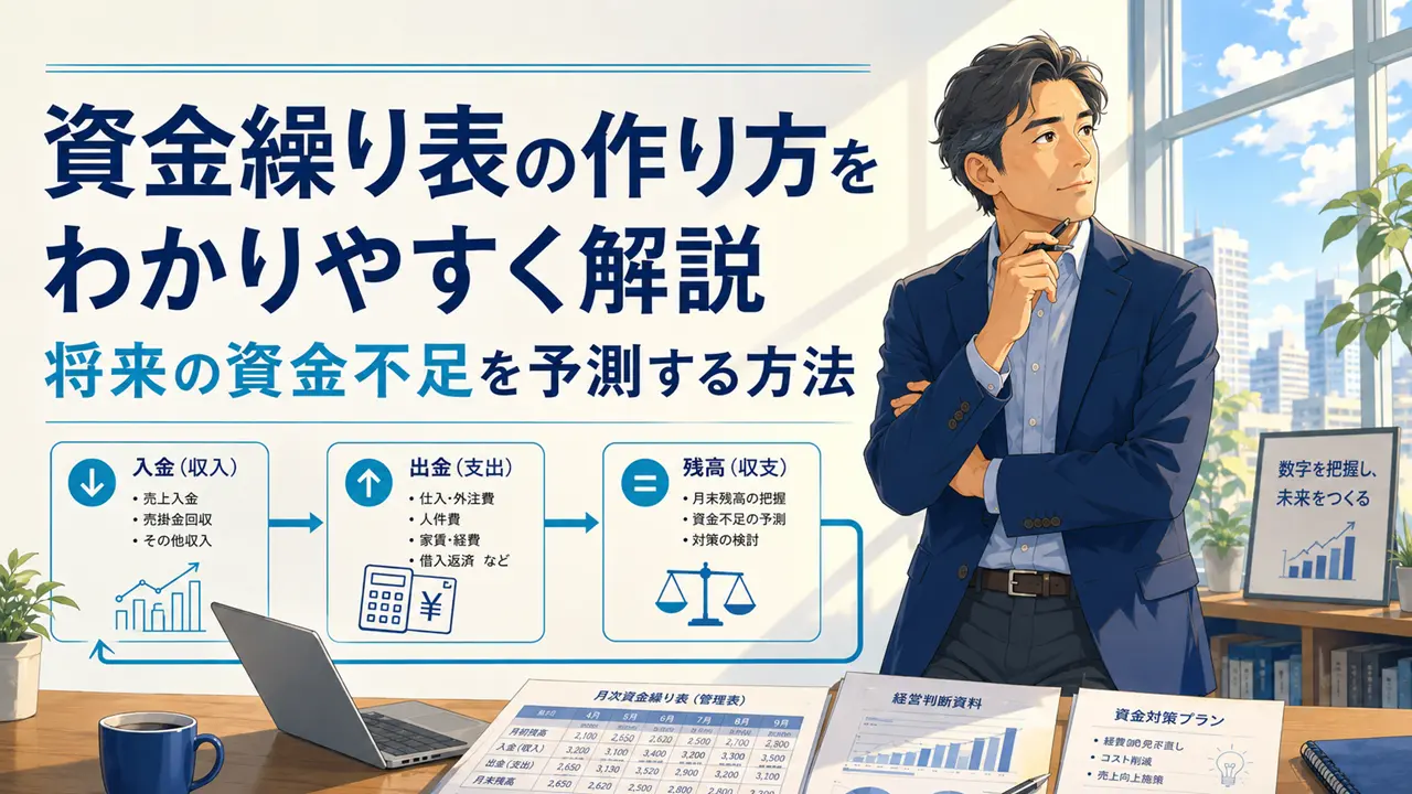 資金繰り表の作り方をわかりやすく解説｜将来の資金不足を予測する方法
