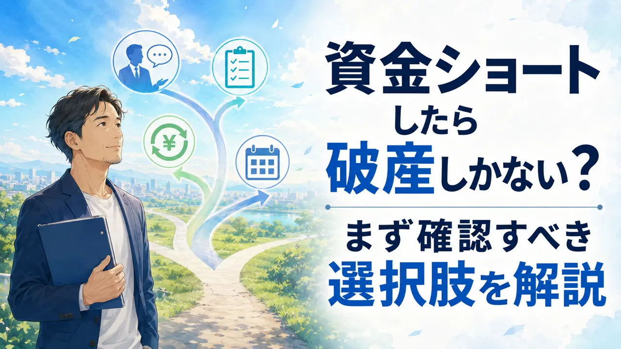 資金ショートしたら破産しかない?まず確認すべき選択肢を解説