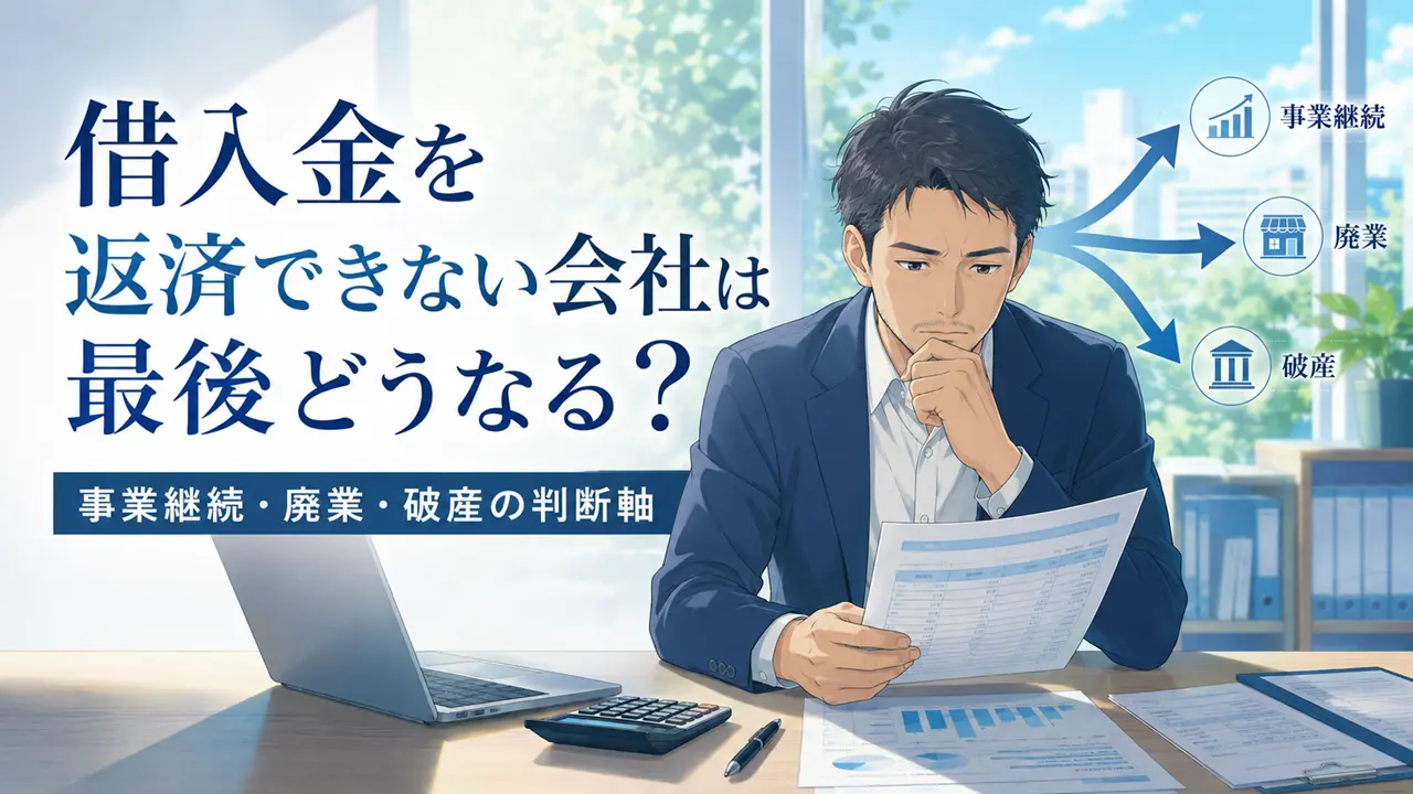 借入金を返済できない会社は最後どうなる?事業継続・廃業・破産の判断軸