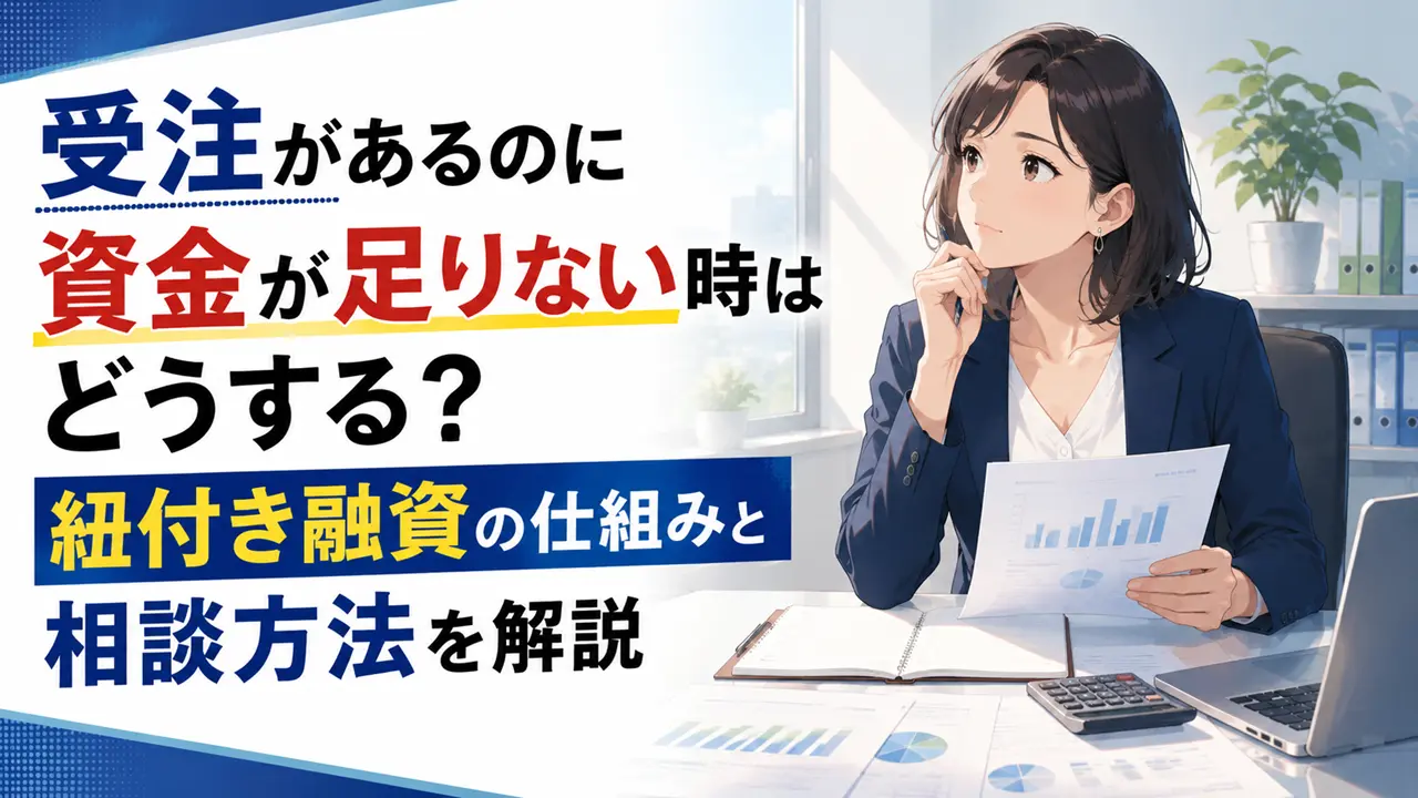 受注があるのに資金が足りない時はどうする?紐付き融資の仕組みと相談方法を解説