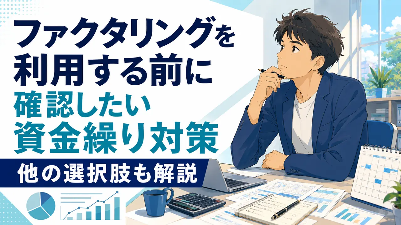 ファクタリングを利用する前に確認したい資金繰り対策｜他の選択肢も解説