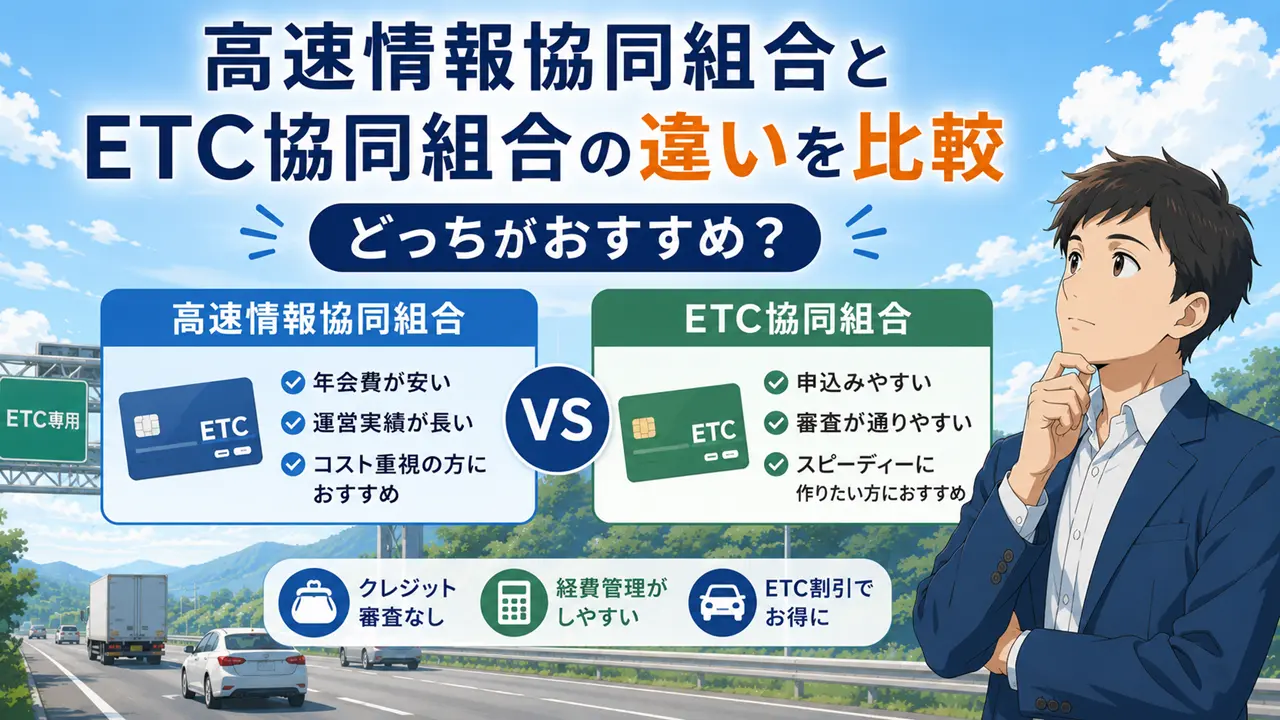 高速情報協同組合とETC協同組合の違いを比較｜どっちがおすすめ