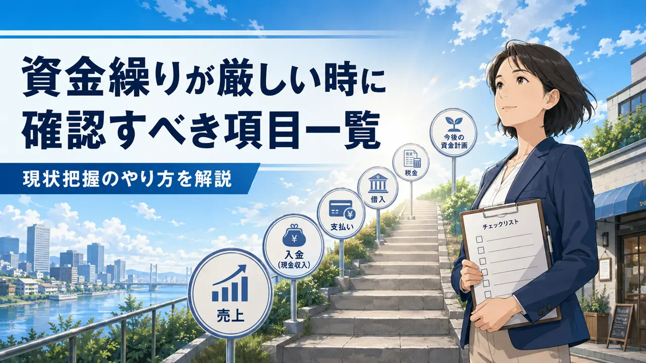 資金繰りが厳しい時に確認すべき項目一覧｜現状把握のやり方を解説