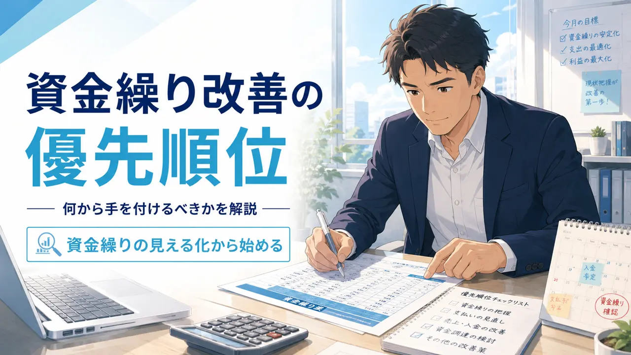 資金繰り改善の優先順位｜何から手を付けるべきかを解説