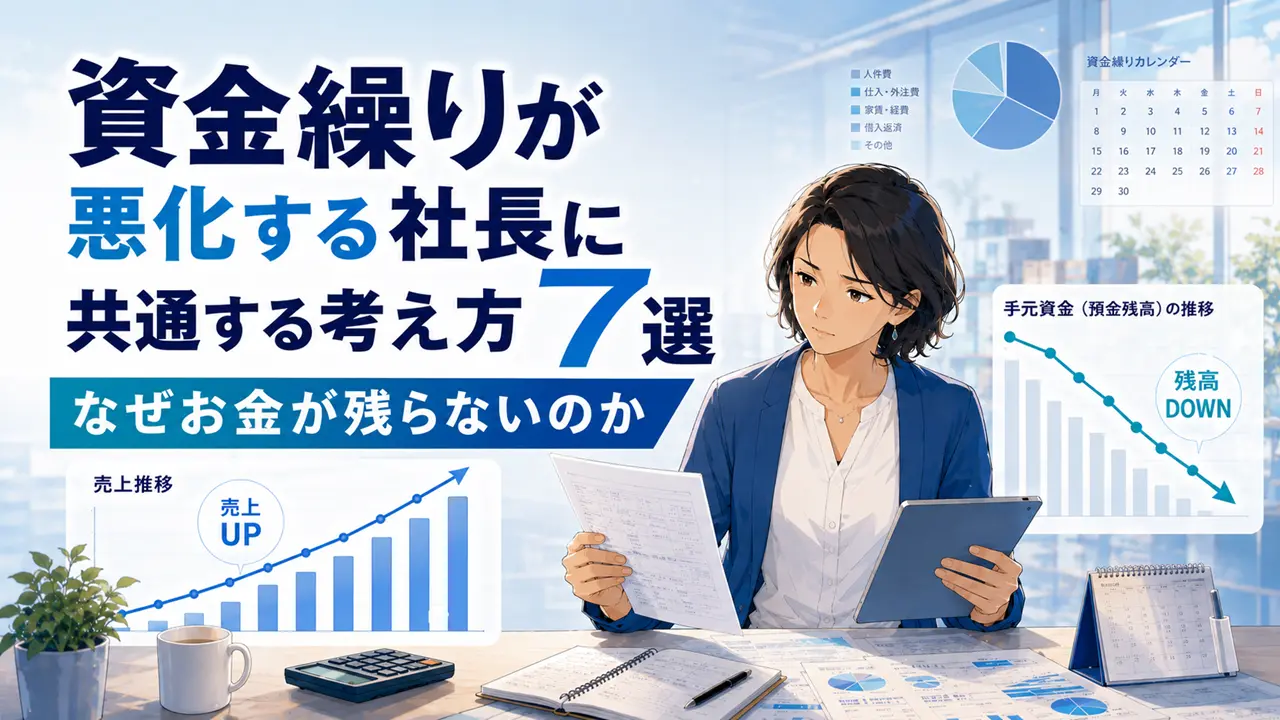 資金繰りが悪化する社長に共通する考え方7選｜なぜお金が残らないのか