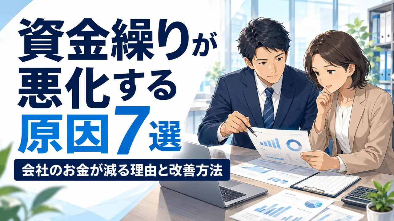 資金繰りが悪化する原因7選｜会社のお金が減る理由と改善方法