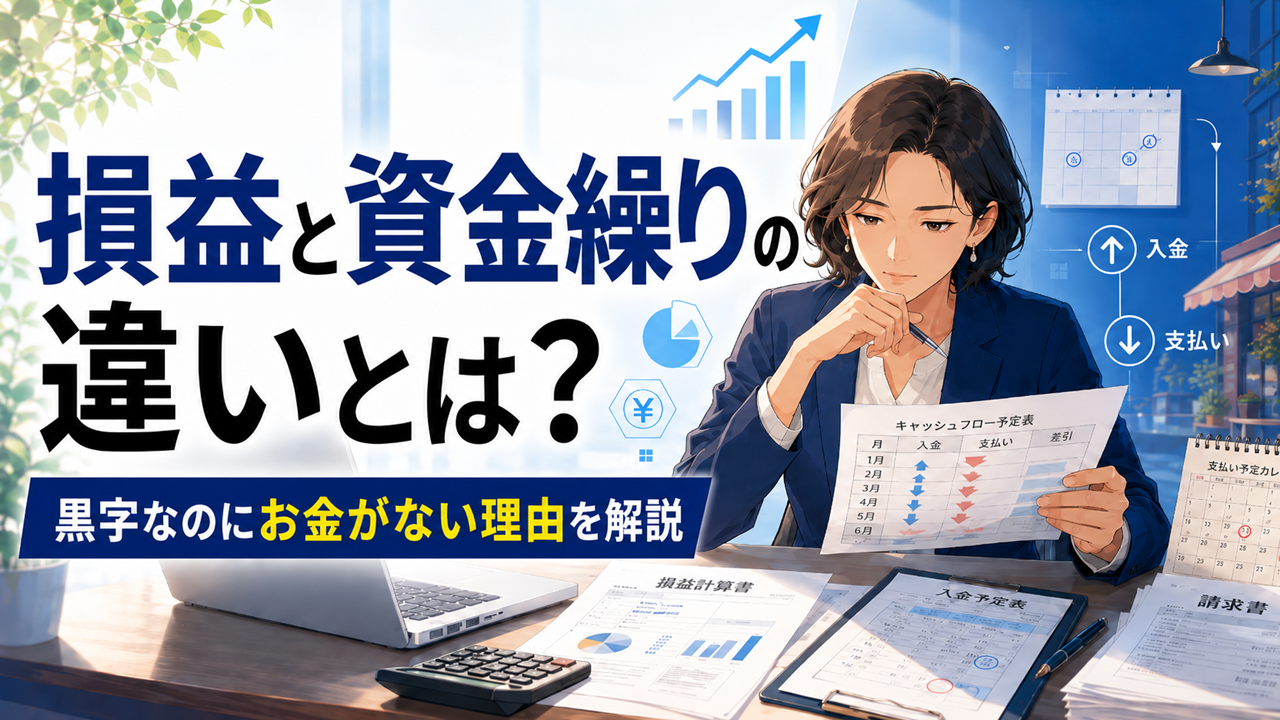 損益と資金繰りの違いとは？黒字なのにお金がない理由を解説