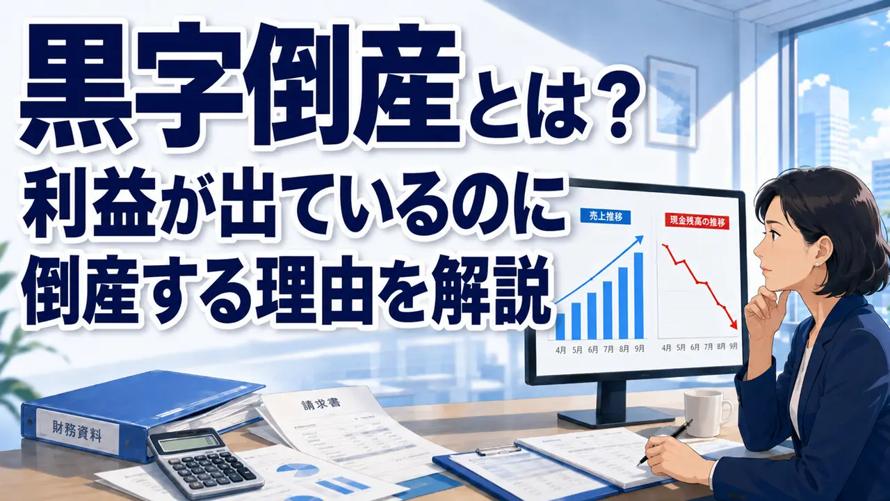 黒字倒産とは？利益が出ているのに倒産する理由を解説