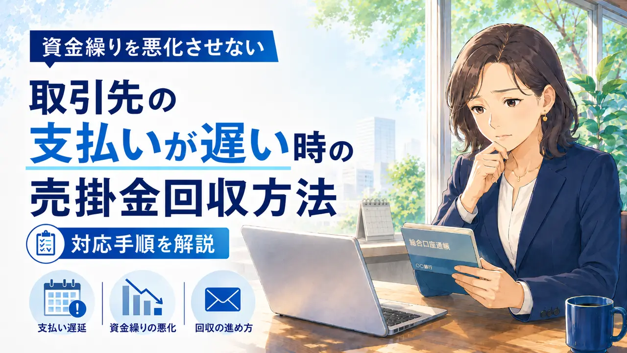 取引先の支払いが遅い時の売掛金回収方法｜資金繰りを悪化させない対応手順を解説