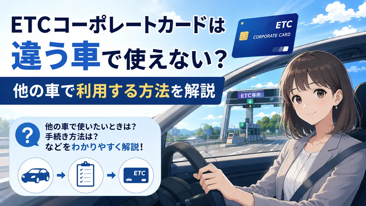 ETCコーポレートカードは違う車で使えない？他の車を利用する場合の対処法を解説
